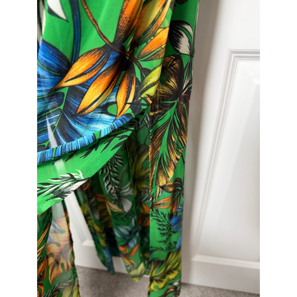 do & be Green Tropical Print Maxi Dress S - Picture 7 of 12